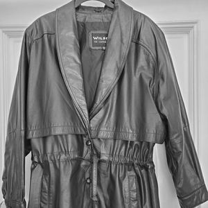 Beautiful Black Trench Coat - Wilson's Leather
